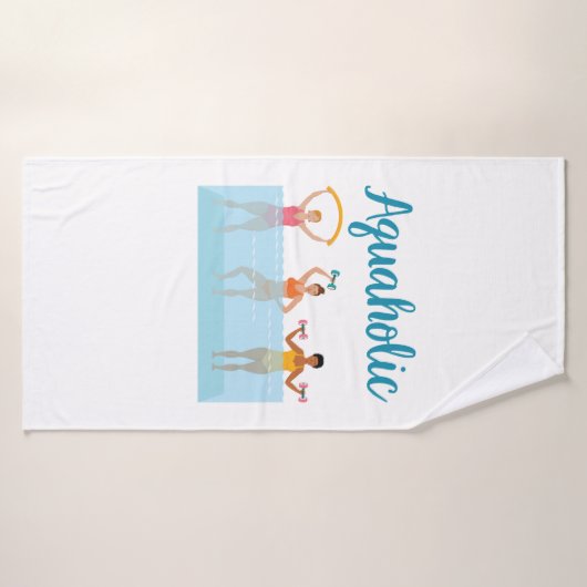 Aquaholic Water Aerobics Waterobics Vrouwen Badhanddoek (Badhanddoek)