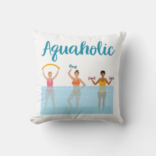 Aquaholic Water Aerobics Waterobics Vrouwen Kussen