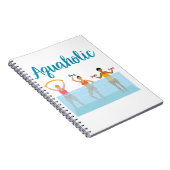 Aquaholic Water Aerobics Waterobics Vrouwen Notitieboek (Rechterzijde)