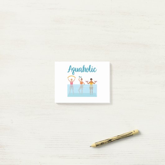 Aquaholic Water Aerobics Waterobics Vrouwen Post-it® Notes (Op bureau)