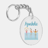 Aquaholic Water Aerobics Waterobics Vrouwen Sleutelhanger (Voorkant Links)