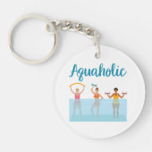 Aquaholic Water Aerobics Waterobics Vrouwen Sleutelhanger (Voorkant)