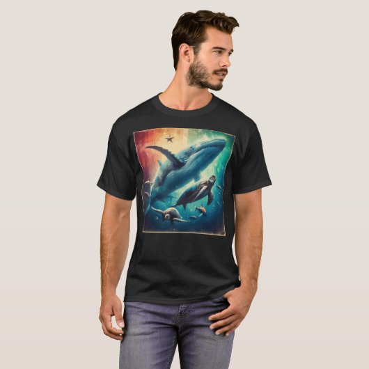 Aquaic Spectrum Zee Life Retro T-shirt (Voorkant volledig)