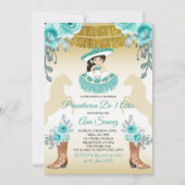 Aqual Blauwgroen Turquoise1 Girl Third Birthday Kaart (Voorkant)