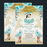 Aqual Blauwgroen Turquoise1 Girl Third Birthday Kaart<br><div class="desc">Aqual Blauwgroen Turquoise1 Girl Third Birthday Invitation Mis Quince Anos,  15e verjaardag</div>