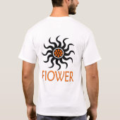 aqualights SUN FLOWER black T-shirt (Achterkant)