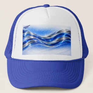 Aqualume Flow - Blauwe Zilveren Golf Energie Mok T Trucker Pet
