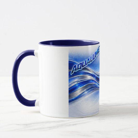 Aqualume Flow – Blue Silver Wave Energy Mok (Links)