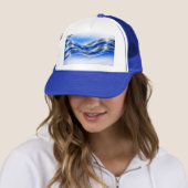 Aqualume Flow - Blue Silver Wave Energy Mok Trucker Pet (In situ)