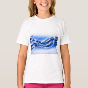 Aqualume Flow Shirt – Blauwe Zilveren Golf Energie