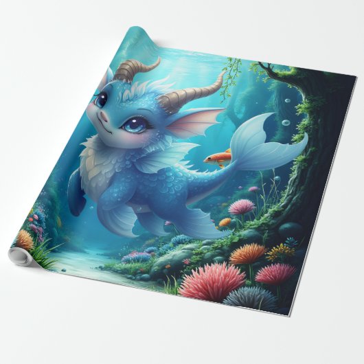 Aqualumi – Keeper of Coral Dreams.  Cadeaupapier (Uitgerold)