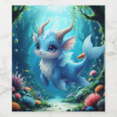 Aqualumi – Keeper of Coral Dreams.  Wijn Etiket (Enkel label)