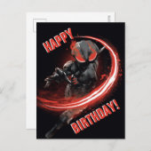 Aquaman | Afbeelding zwart Manta Red Swipe Briefkaart (Voorkant / Achterkant)