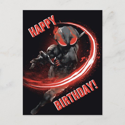 Aquaman | Afbeelding zwart Manta Red Swipe Briefkaart (Voorkant)