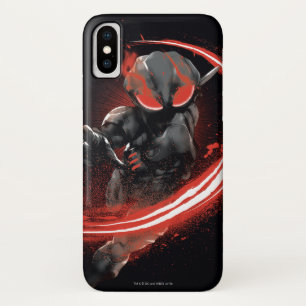 Aquaman   Afbeelding zwart Manta Red Swipe Case-Mate iPhone Case