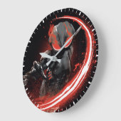 Aquaman | Afbeelding zwart Manta Red Swipe Grote Klok (Hoek)