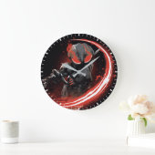 Aquaman | Afbeelding zwart Manta Red Swipe Grote Klok (Huis)