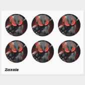 Aquaman | Afbeelding zwart Manta Red Swipe Ronde Sticker (Vel)