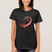 Aquaman | Afbeelding zwart Manta Red Swipe T-shirt (Voorkant)