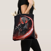 Aquaman | Afbeelding zwart Manta Red Swipe Tote Bag (Dichtbij)