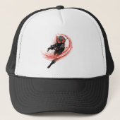 Aquaman | Afbeelding zwart Manta Red Swipe Trucker Pet (Voorkant)