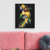 Aquaman | Afgekeurd grafisch Aquaman "Revolt" Canvas Afdruk (Insitu (Woonkamer))