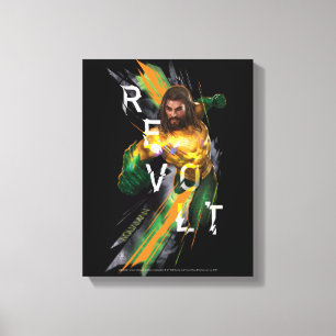 Aquaman   Afgekeurd grafisch Aquaman "Revolt" Canvas Afdruk