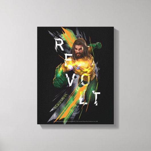 Aquaman | Afgekeurd grafisch Aquaman "Revolt" Canvas Afdruk (Voorkant)