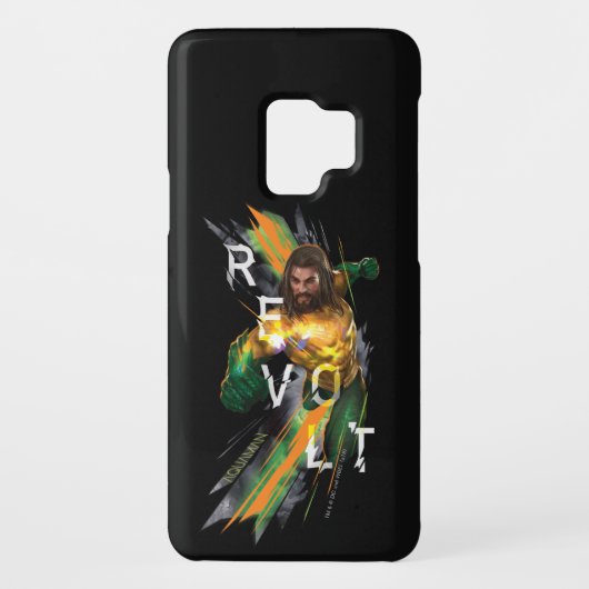 Aquaman | Afgekeurd grafisch Aquaman "Revolt" Case-Mate Samsung Galaxy Hoesje (Achterkant)