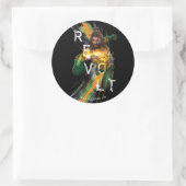 Aquaman | Afgekeurd grafisch Aquaman "Revolt" Ronde Sticker (Tas)