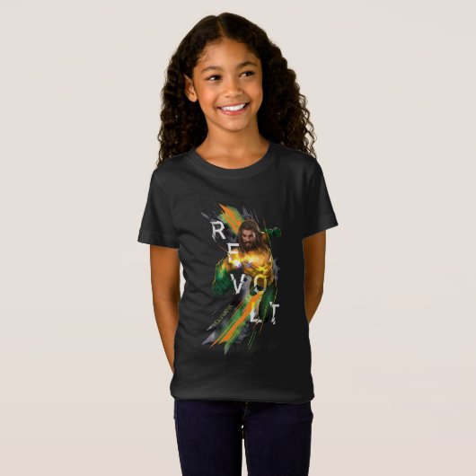 Aquaman | Afgekeurd grafisch Aquaman "Revolt" T-shirt (Voorkant volledig)