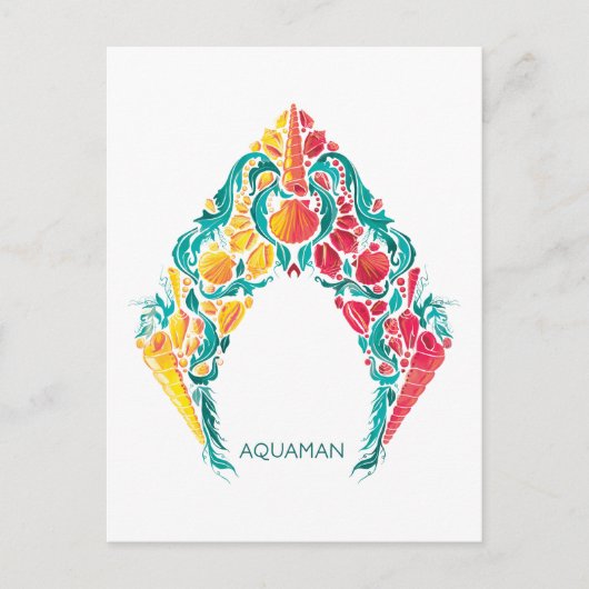 Aquaman | Aquaman & Mera Thed Seashell Logo Briefkaart (Voorkant)
