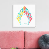 Aquaman | Aquaman & Mera Thed Seashell Logo Canvas Afdruk (Insitu (Woonkamer))