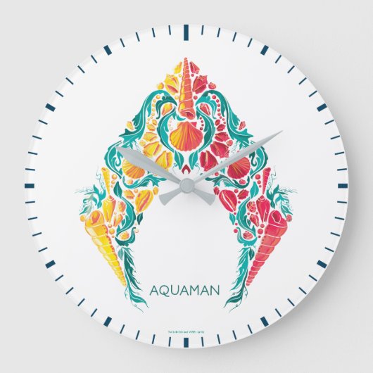 Aquaman | Aquaman & Mera Thed Seashell Logo Grote Klok (Voorkant)