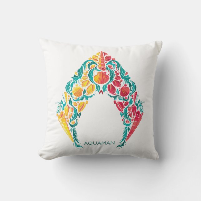 Aquaman | Aquaman & Mera Thed Seashell Logo Kussen (Voorkant)