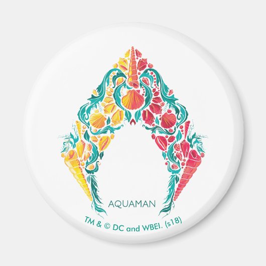 Aquaman | Aquaman & Mera Thed Seashell Logo Magneet (Voorkant)