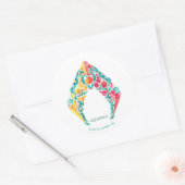 Aquaman | Aquaman & Mera Thed Seashell Logo Ronde Sticker (Envelop)