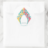 Aquaman | Aquaman & Mera Thed Seashell Logo Ronde Sticker (Tas)