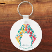 Aquaman | Aquaman & Mera Thed Seashell Logo Sleutelhanger (Voorkant)