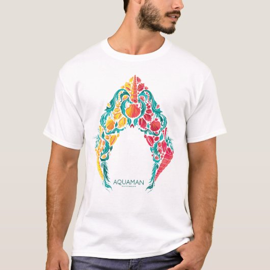 Aquaman | Aquaman & Mera Thed Seashell Logo T-shirt (Voorkant)