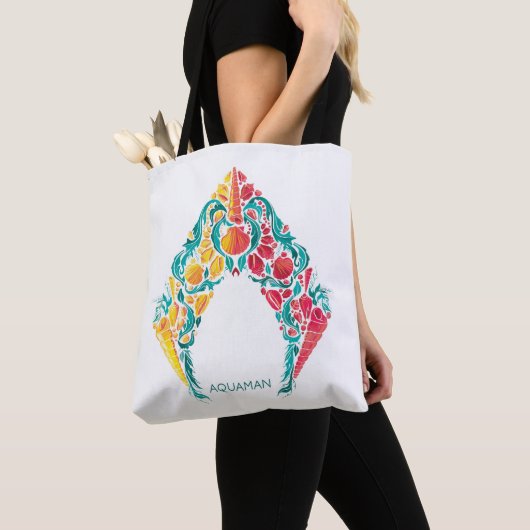 Aquaman | Aquaman & Mera Thed Seashell Logo Tote Bag (Dichtbij)