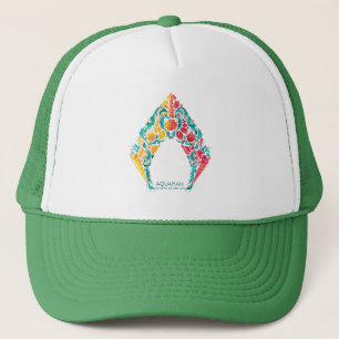 Aquaman   Aquaman & Mera Thed Seashell Logo Trucker Pet