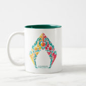 Aquaman | Aquaman & Mera Thed Seashell Logo Tweekleurige Koffiemok (Links)