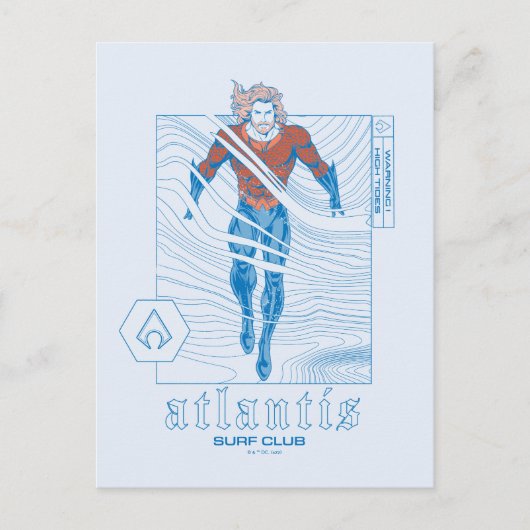 Aquaman - Atlantis Surf Club Briefkaart (Voorkant)