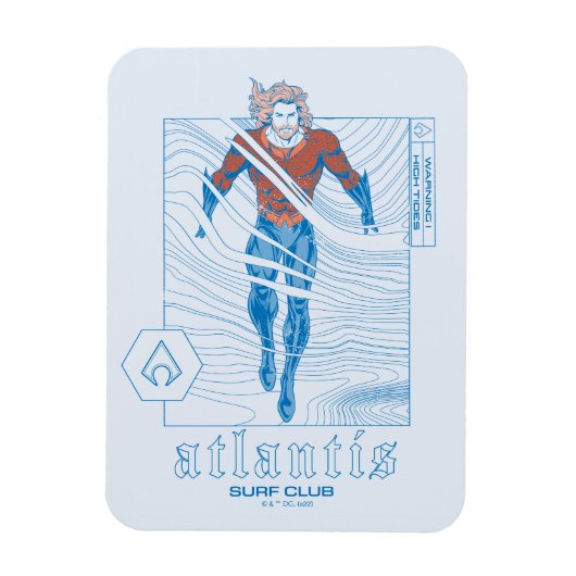 Aquaman - Atlantis Surf Club Magneet (Verticaal)