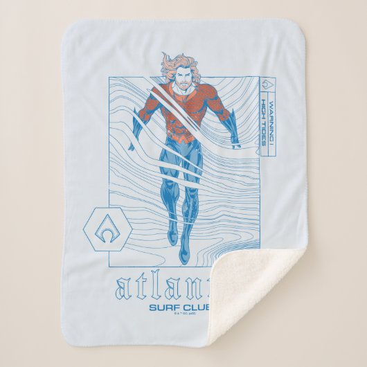Aquaman - Atlantis Surf Club Sherpa Deken (Voorkant)