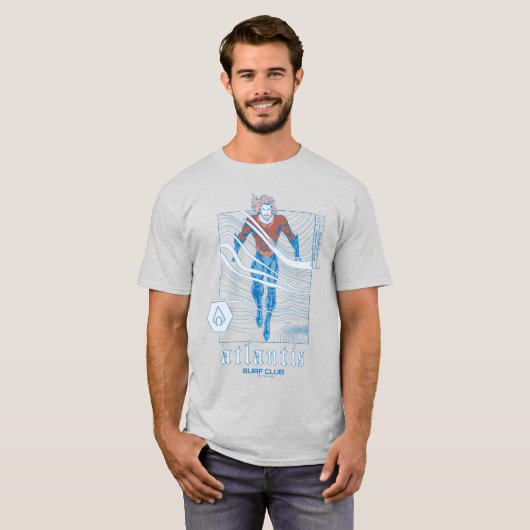 Aquaman - Atlantis Surf Club T-shirt (Voorkant volledig)