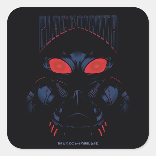 Aquaman | Black Manta Shadowy Graphic Vierkante Sticker (Voorkant)