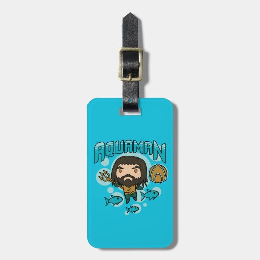 Aquaman | Chibi Aquaman Undersea Grafisch Bagagelabel (Voorkant verticaal)