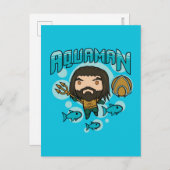 Aquaman | Chibi Aquaman Undersea Grafisch Briefkaart (Voorkant / Achterkant)